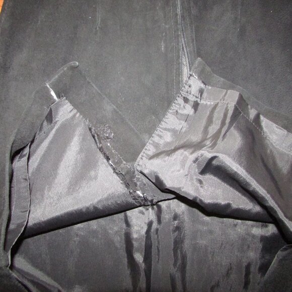 EATON'S Vintage Black Leather Suede Pencil Skirt - Sz 9 - Picture 4 of 4